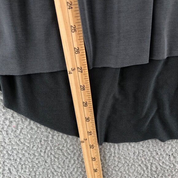 Mote Top Womens Small Gray Modal Blend High Low Pleated Sleeveless Stretch Knit - Picture 8 of 9